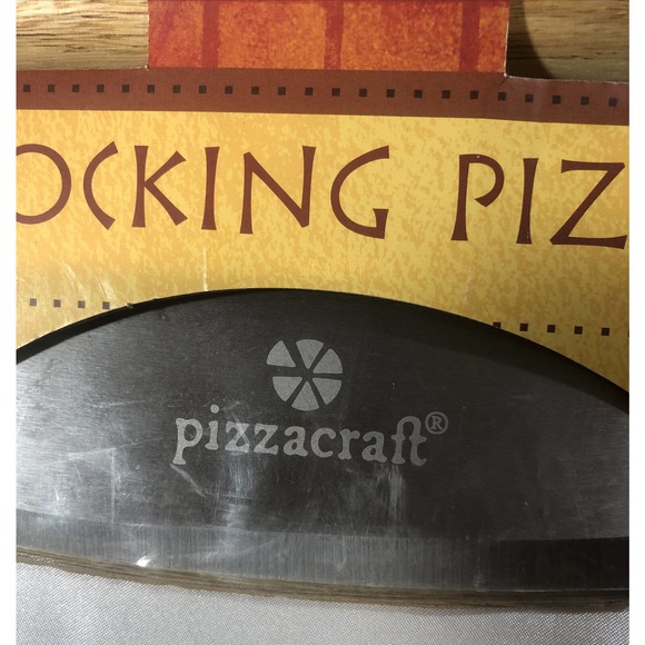 Pizzacraft Rocking Pizza Cutter Stainless Steel Blade Acacia Wood Handle *New* - Picture 4 of 5